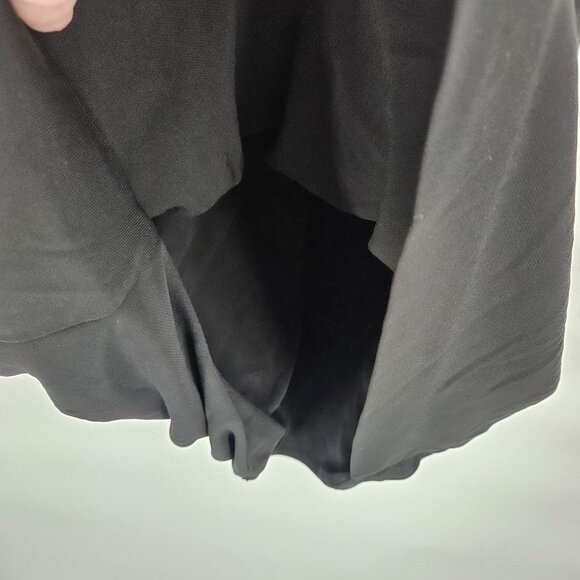 Rachel Roy Mini Short Dress Medium Black LBD Pockets Faux Wrap-Style V Neck - Picture 7 of 12